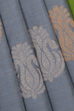 Image of Uppada Silk Bluish Grey Saree