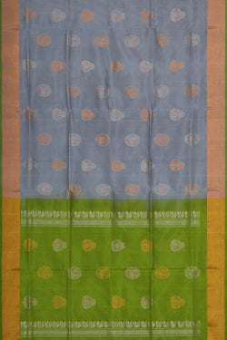 Image of Uppada Silk Bluish Grey Saree