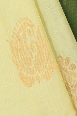 Image of Uppada Silk Light Yellow Saree