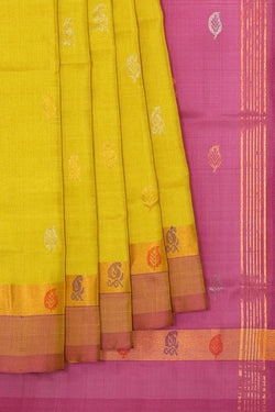 Image of Uppada Silk Yellow Saree