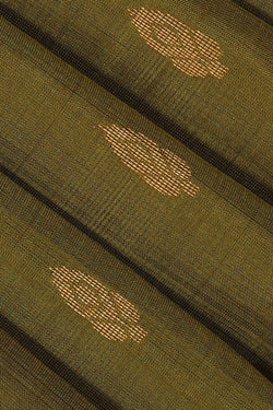 Image of Uppada Silk Golden Green Saree