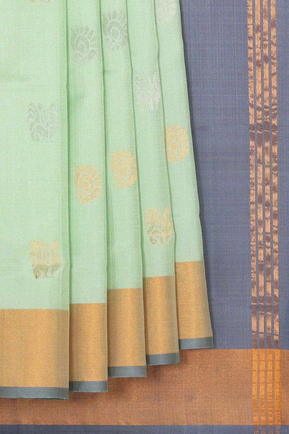 Uppada Silk Light Mint Green Saree