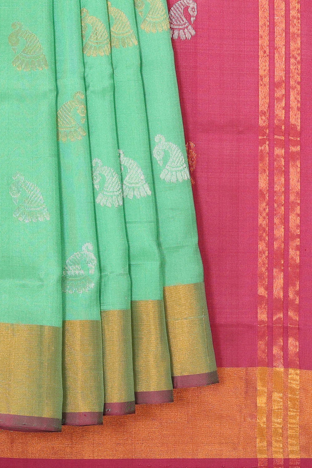 Uppada Silk Mint Green Saree