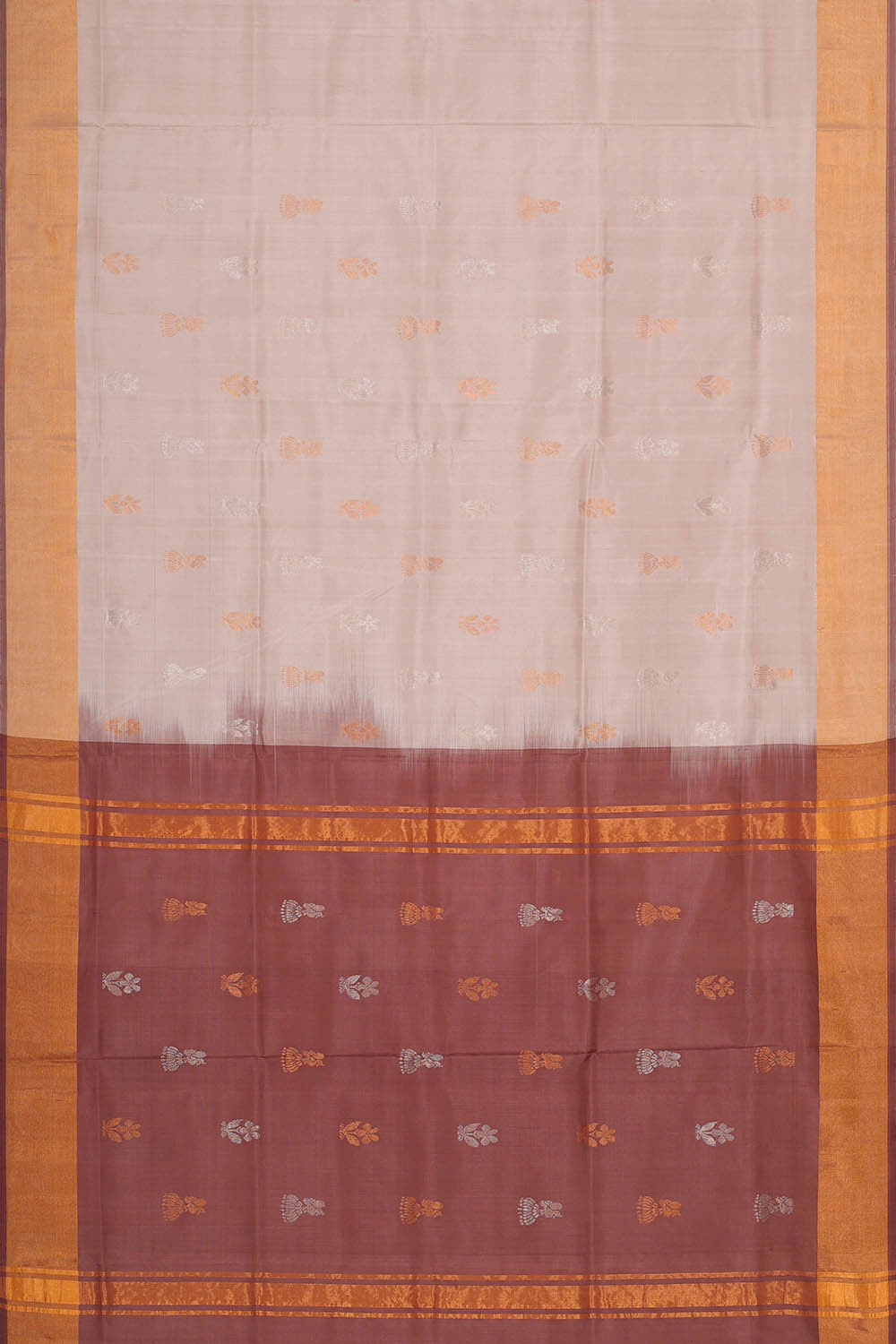 Uppada Silk Silver Grey Saree