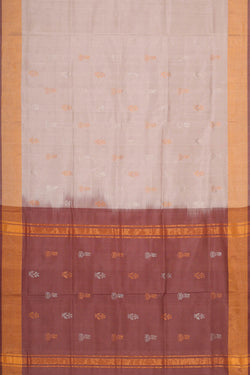 Image of Uppada Silk Silver Grey Saree