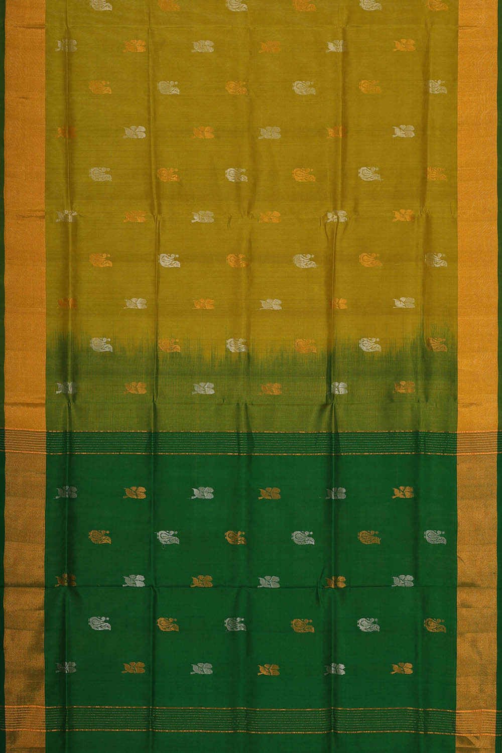 Uppada Silk Mehndi Green Saree