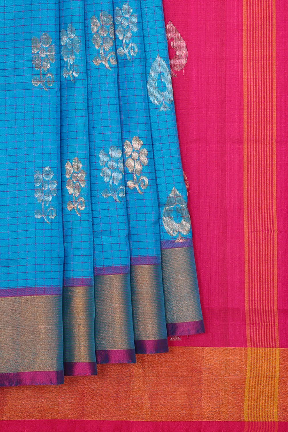 Uppada Silk Sky Blue Saree