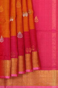 Image of Uppada Silk Orange Saree