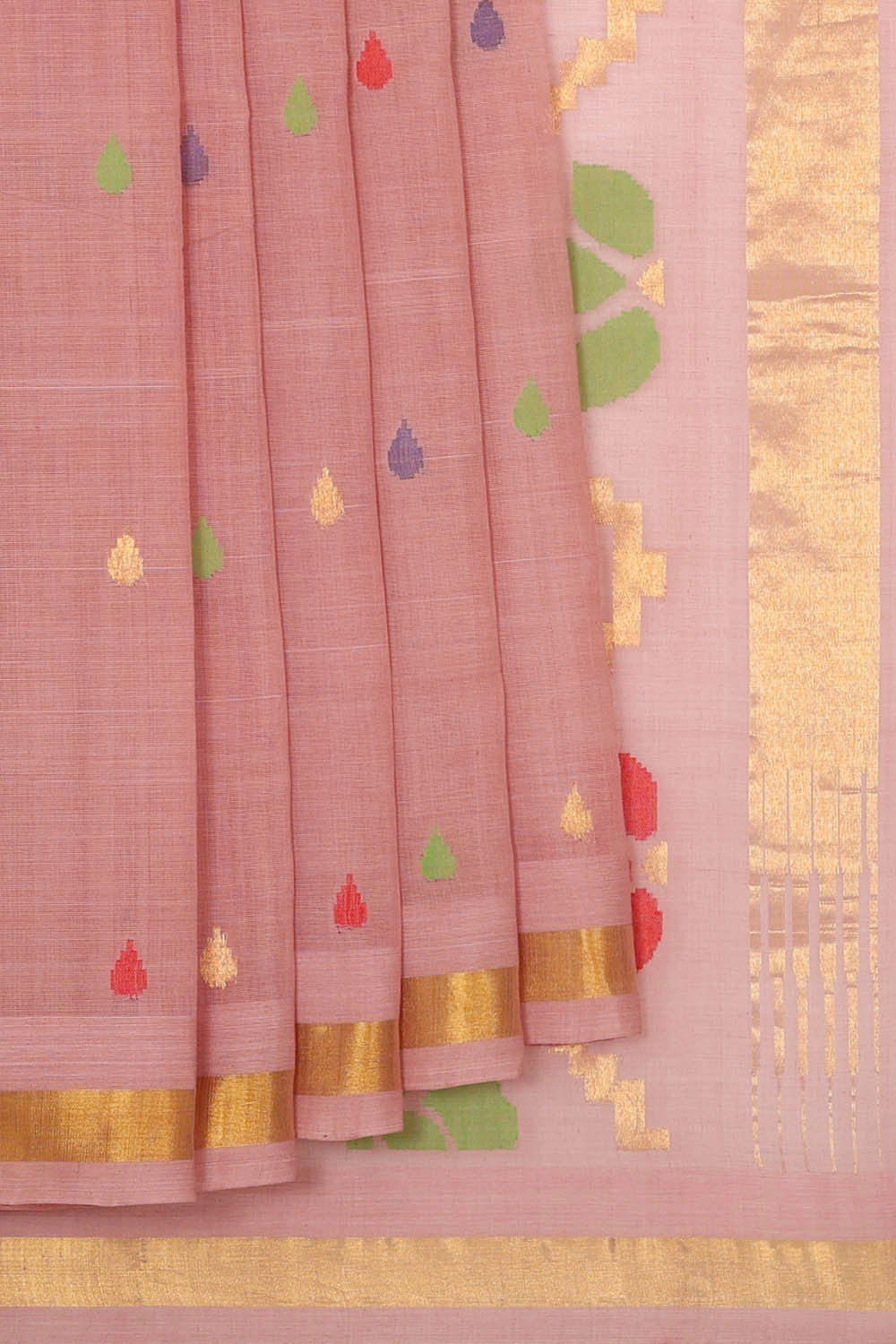 Uppada Cotton Onion Pink Saree