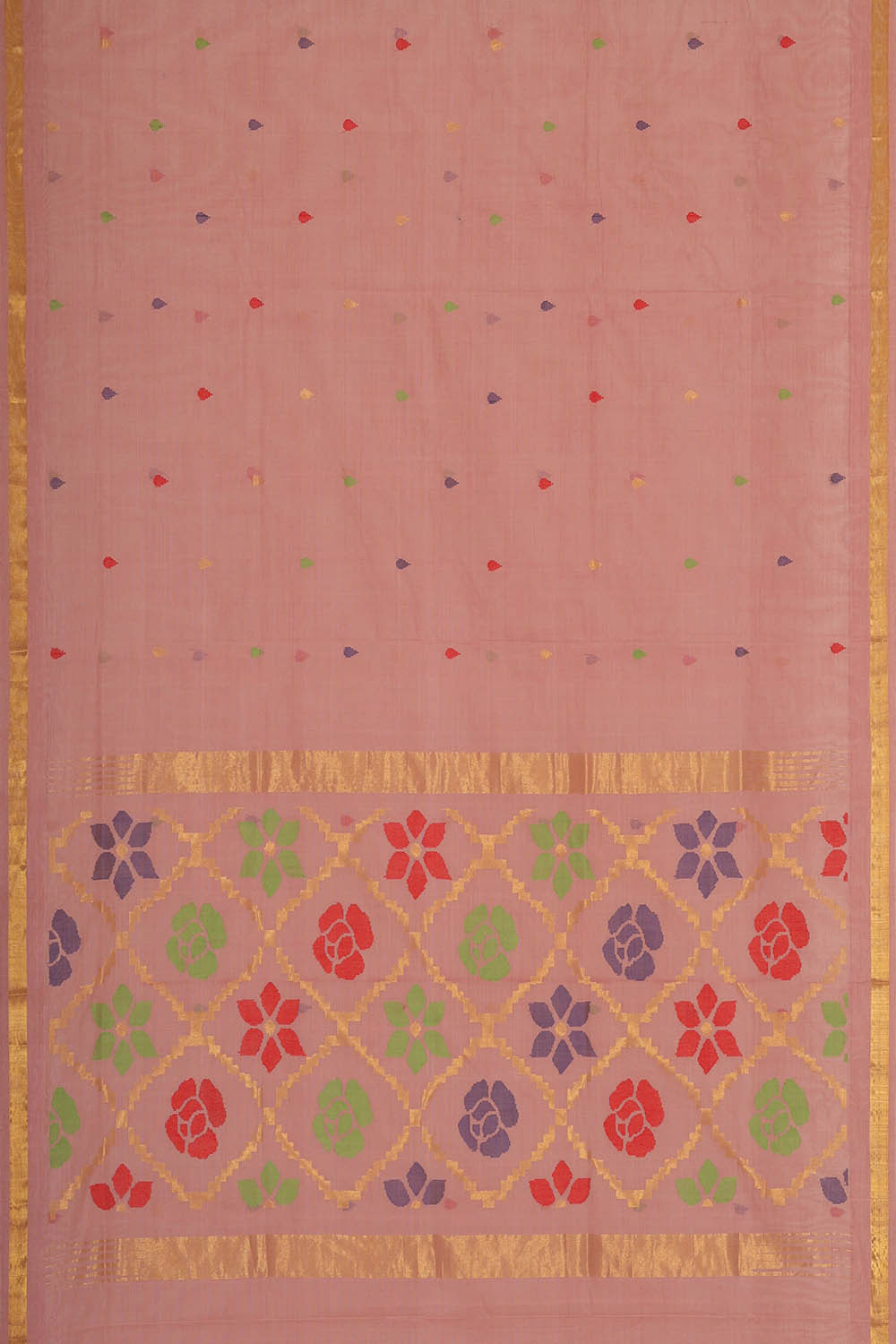 Uppada Cotton Onion Pink Saree