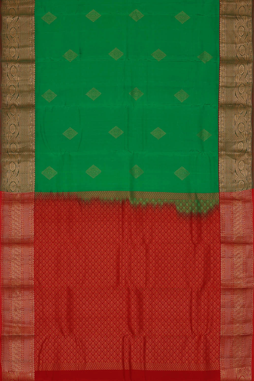 Image of Kanchipattu Green Brocade Saree