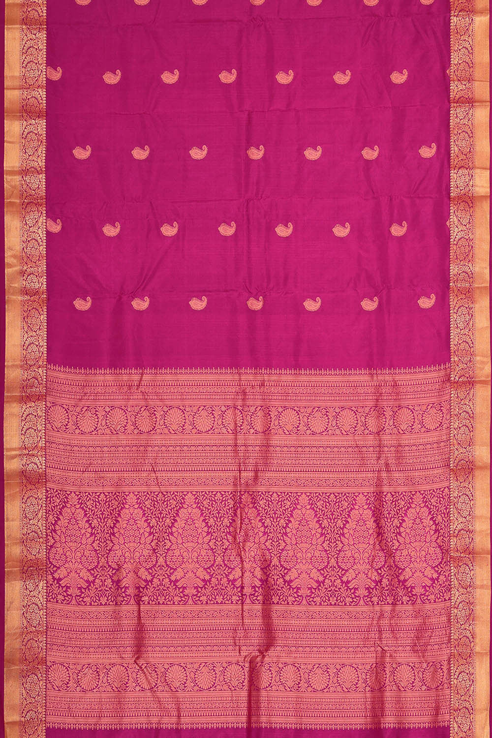 Kanchipattu Magenta Brocade Saree