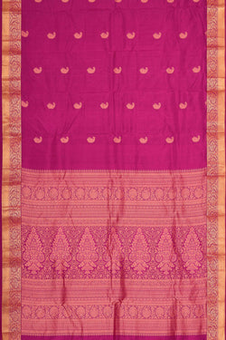 Image of Kanchipattu Magenta Brocade Saree