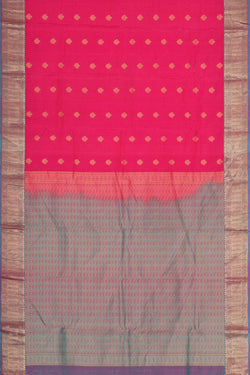 Image of Kanchipattu Rani Pink Brocade Saree