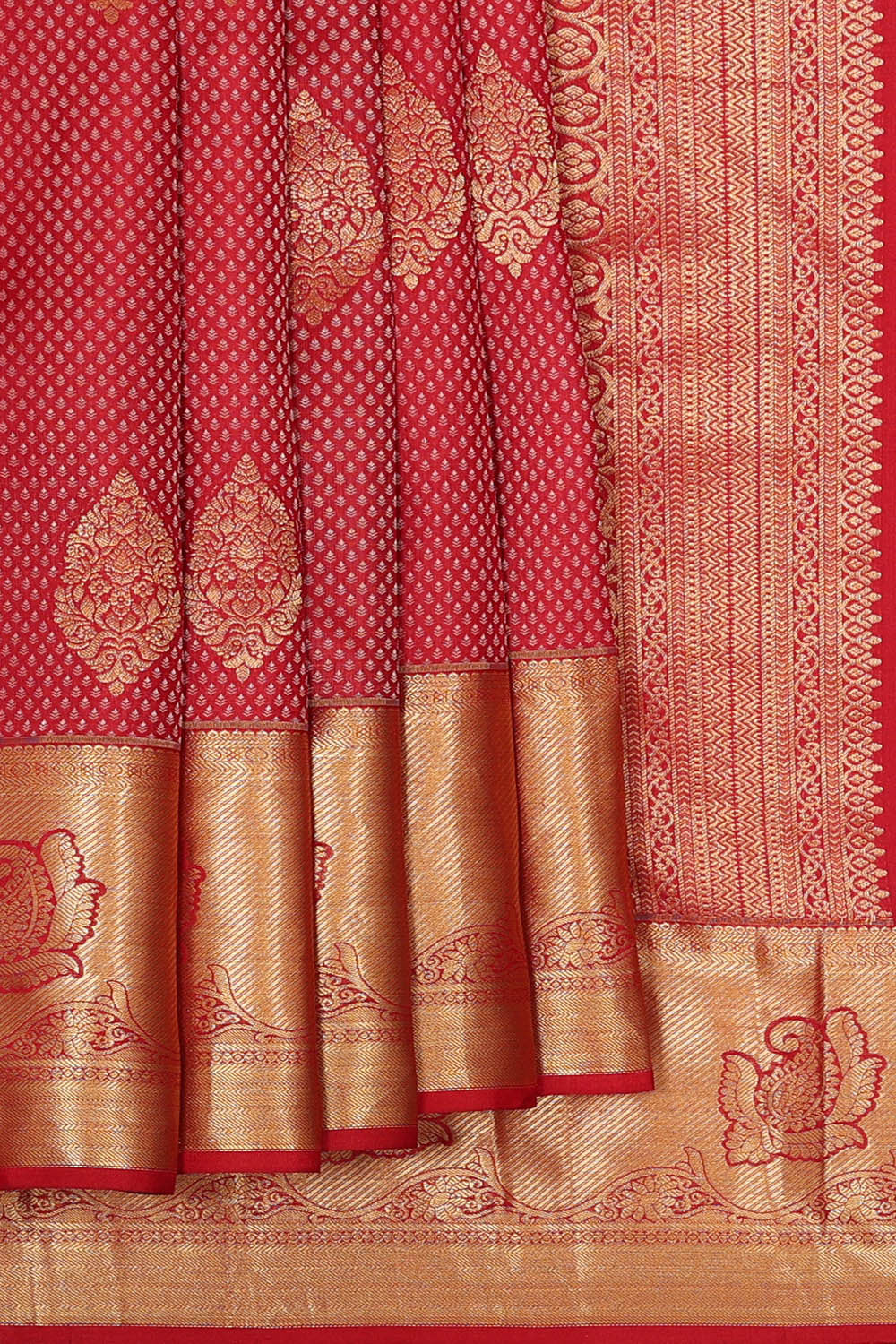 Kanchipattu Red Brocade Saree