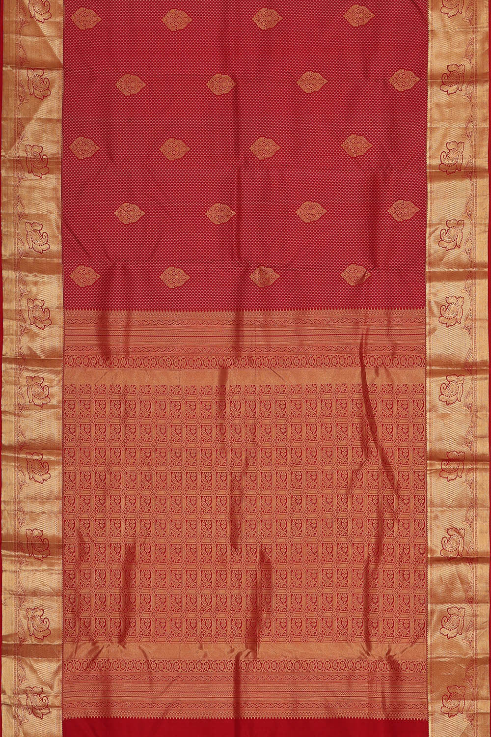 Kanchipattu Red Brocade Saree