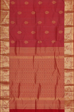 Image of Kanchipattu Red Brocade Saree