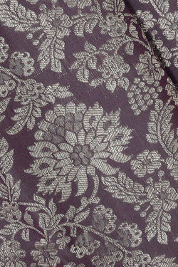 Image of Kanchipattu Dull Purple Brocade Saree