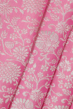 Image of Kanchipattu Pink Brocade Saree