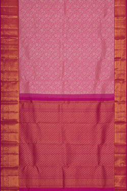 Image of Kanchipattu Pink Brocade Saree