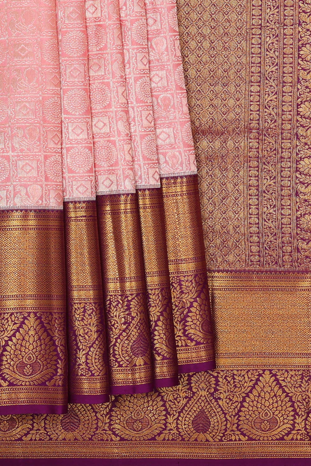 Kanchipattu Light Pink Brocade Saree