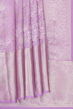 Image of Kanchipattu Light Lavender Brocade Saree