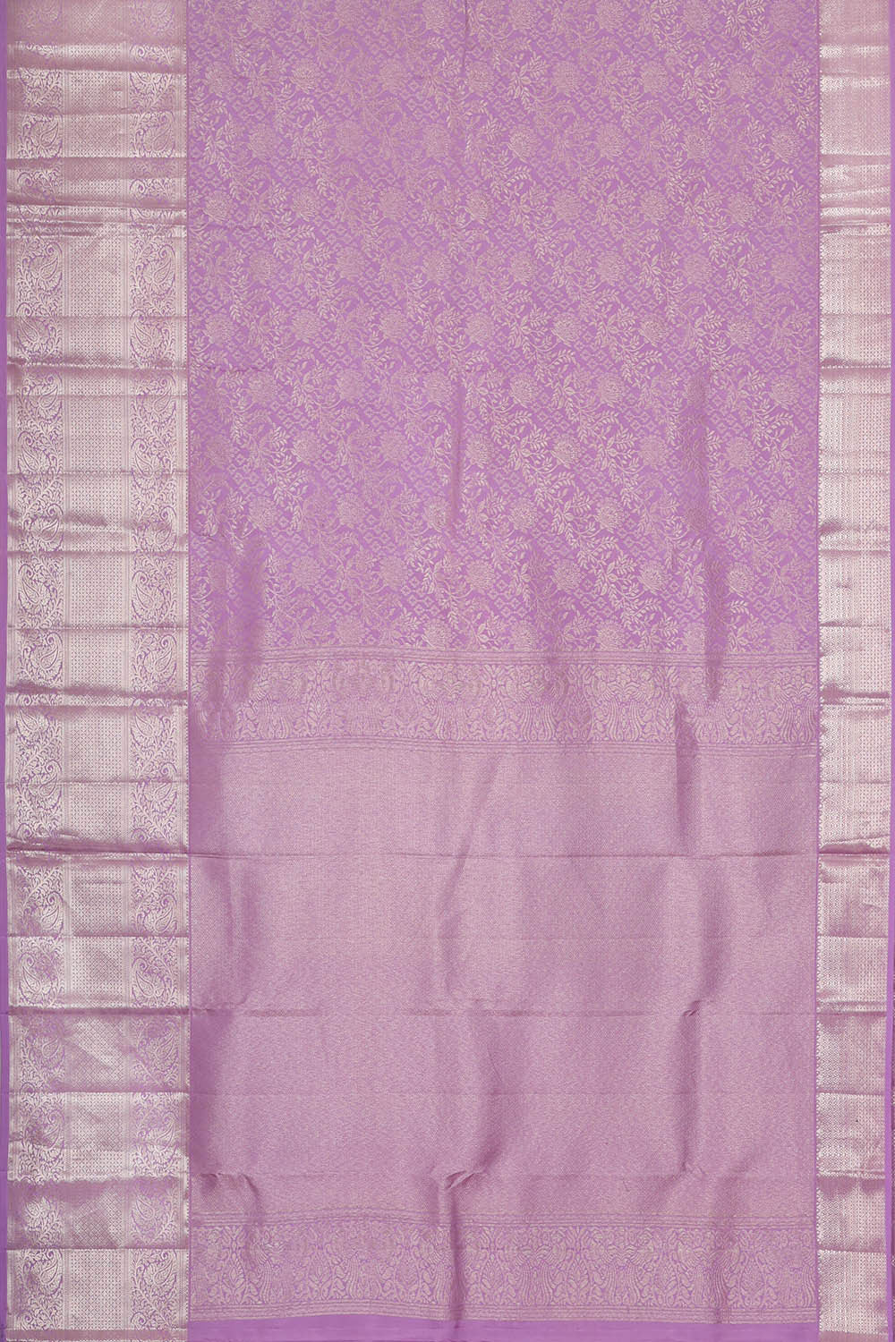 Kanchipattu Light Lavender Brocade Saree