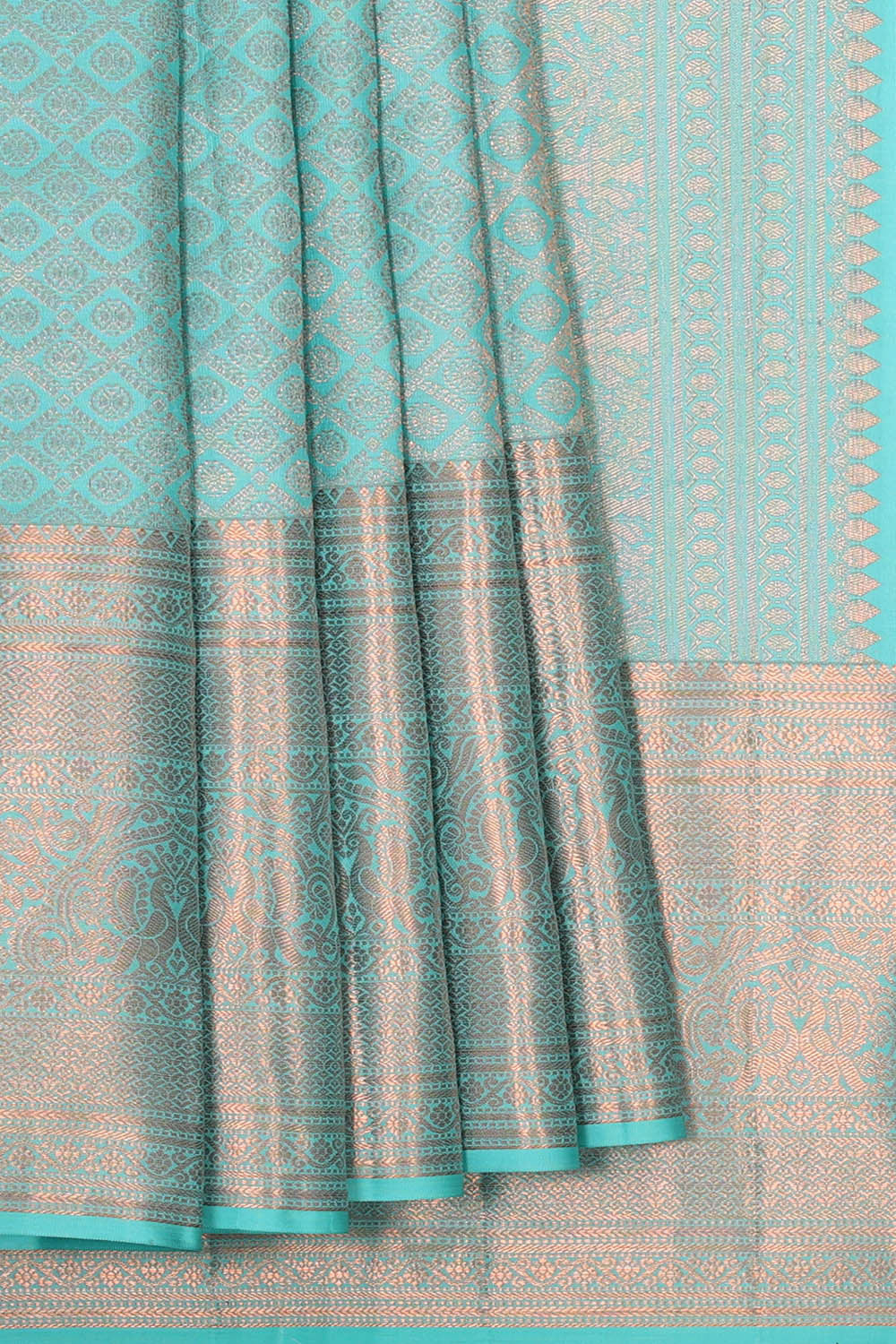 Kanchipattu Light Blue Brocade Saree