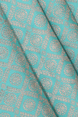 Image of Kanchipattu Light Blue Brocade Saree