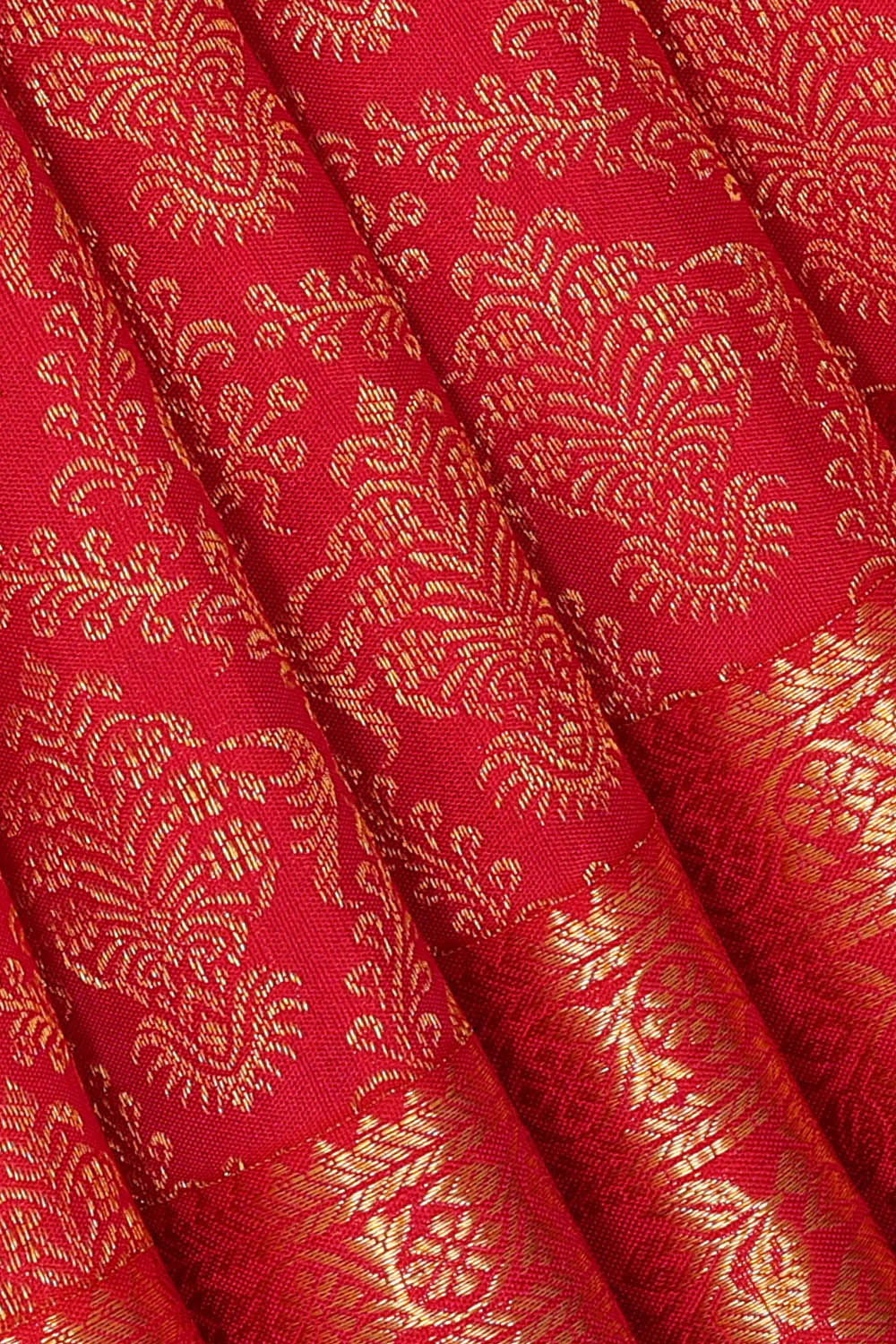 Kanchipattu Red Brocade Saree