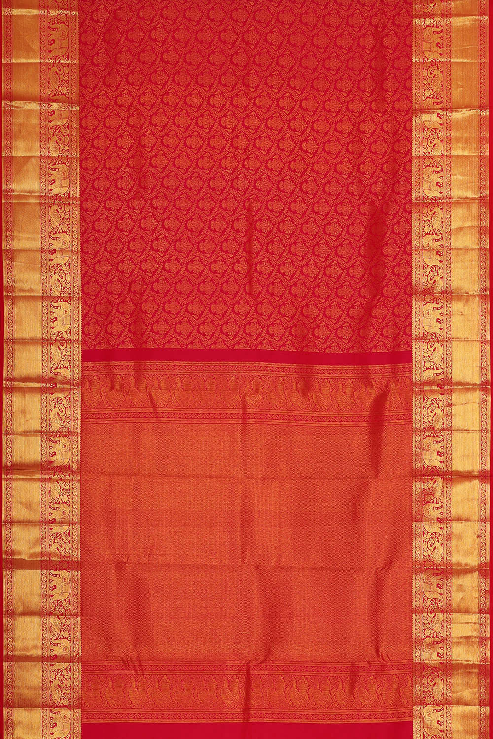 Kanchipattu Red Brocade Saree