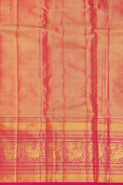 Image of Kanchipattu Golden Yellow Tissue Brocade Saree