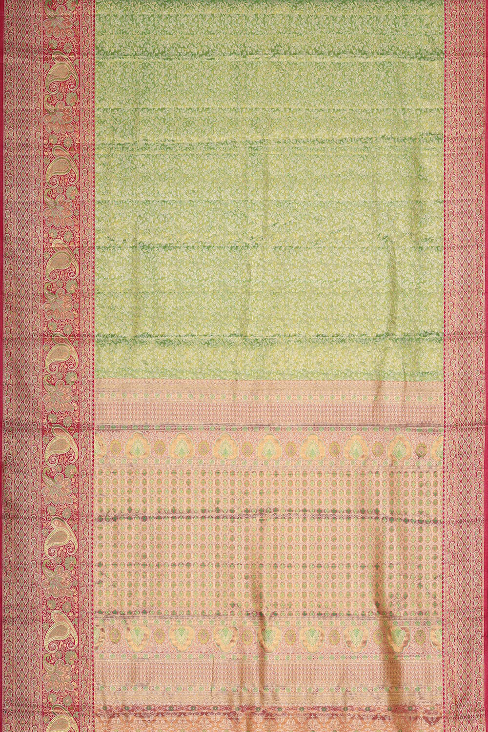 Image of Kanchipattu Green Tissue Brocade Saree