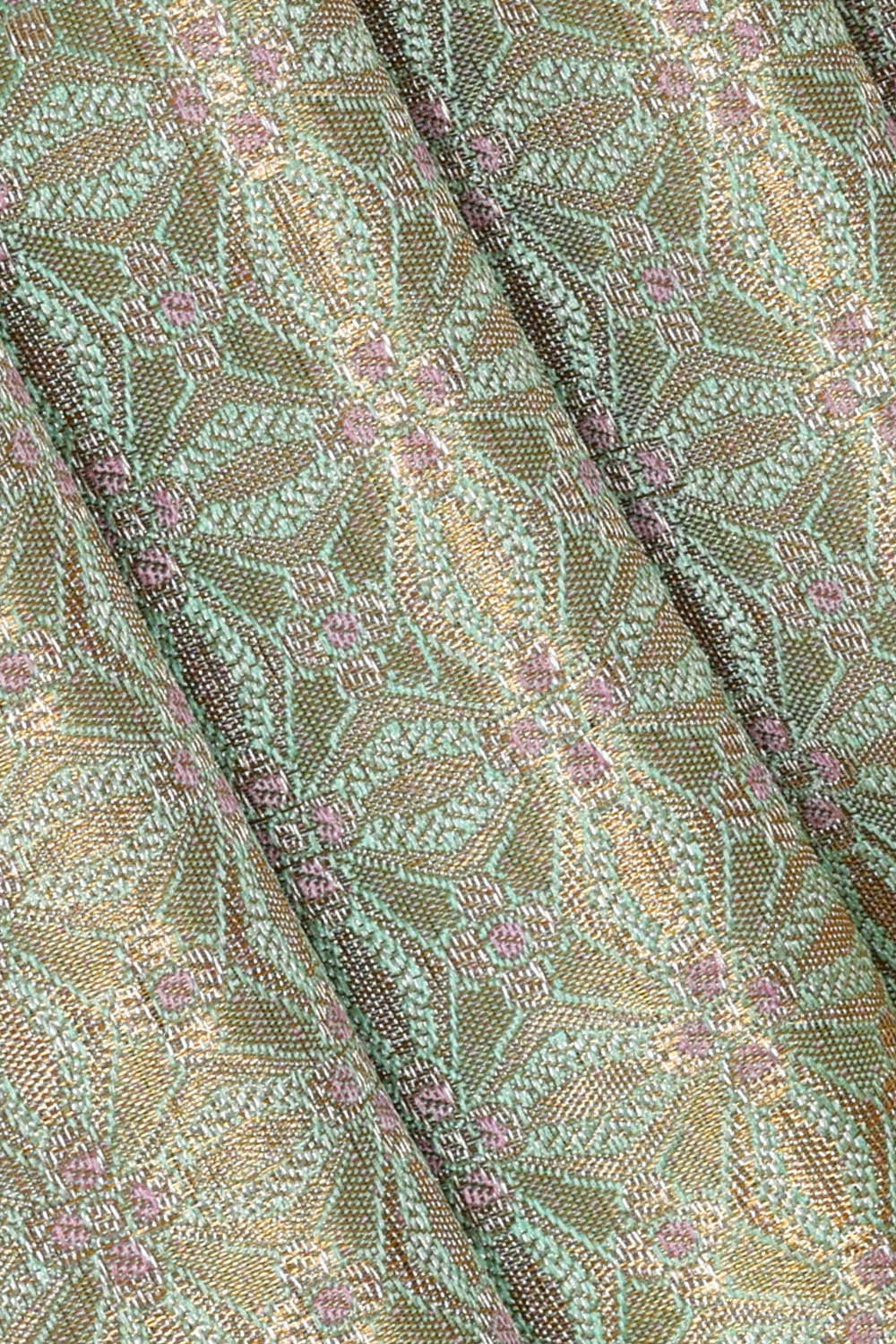 Kanchipattu Light Pista Green Tissue Brocade Saree