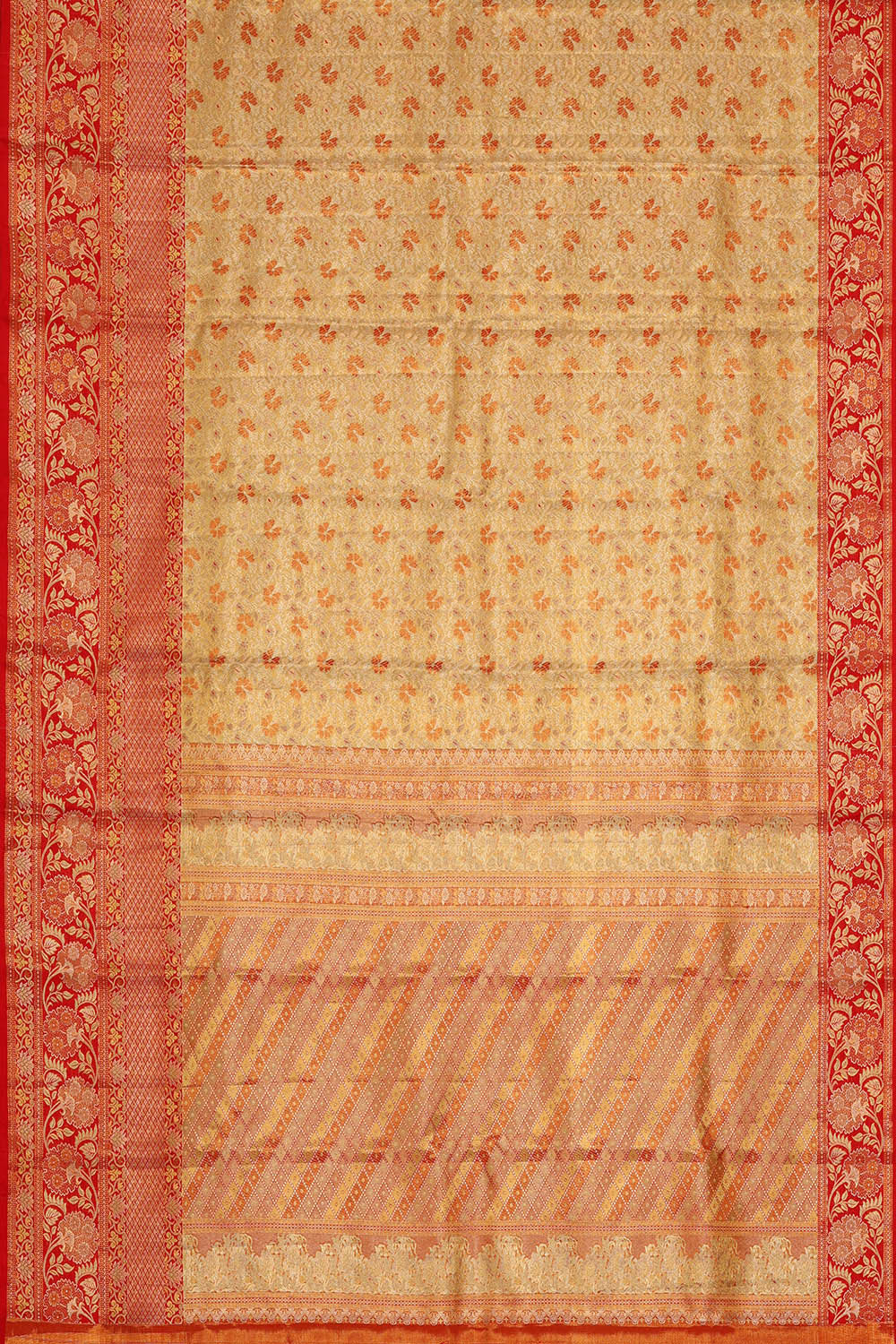Kanchipattu Gold Tissue Brocade Saree