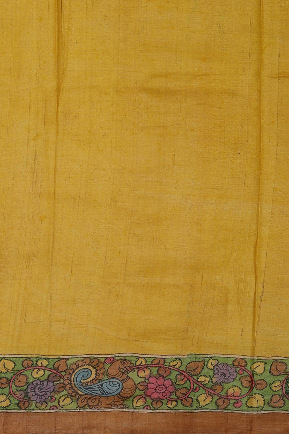 Tussar Blue Kalamkari Saree