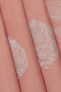 Image of Kanchipattu Light Peach Brocade Saree