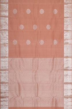 Image of Kanchipattu Light Peach Brocade Saree