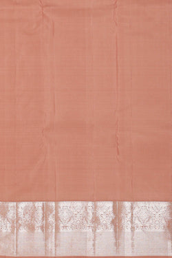 Image of Kanchipattu Light Peach Brocade Saree