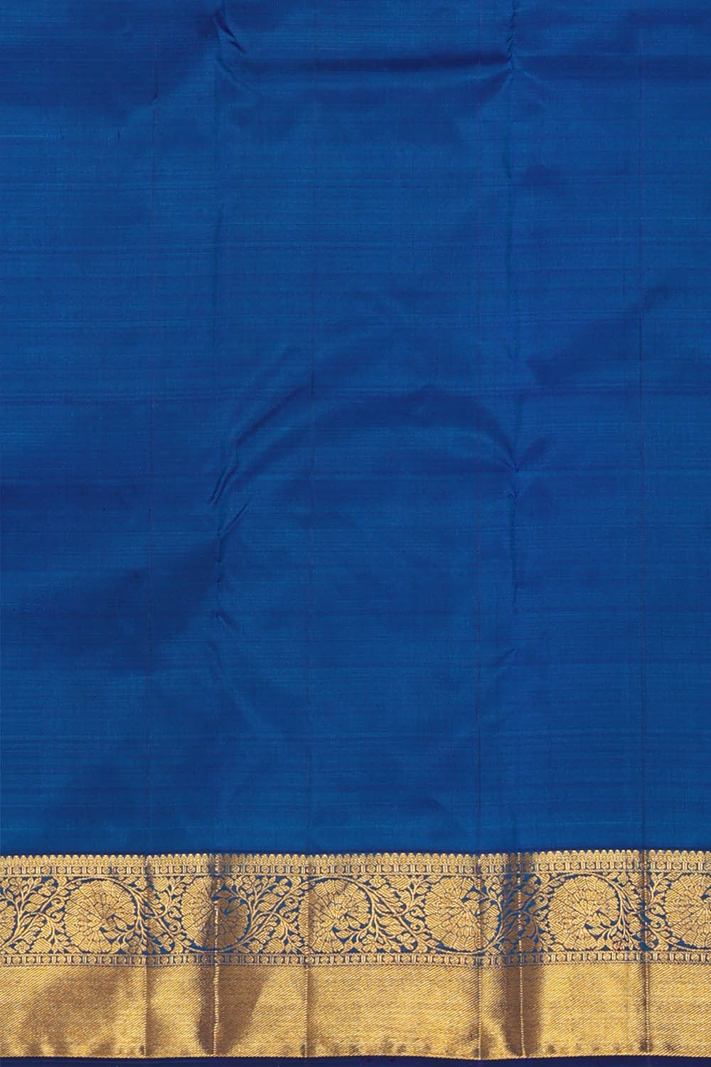 Kanchipattu Teal Blue Brocade Saree