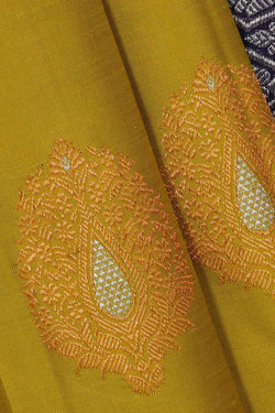 Image of Kanchipattu Light Mehndi Green Brocade Saree