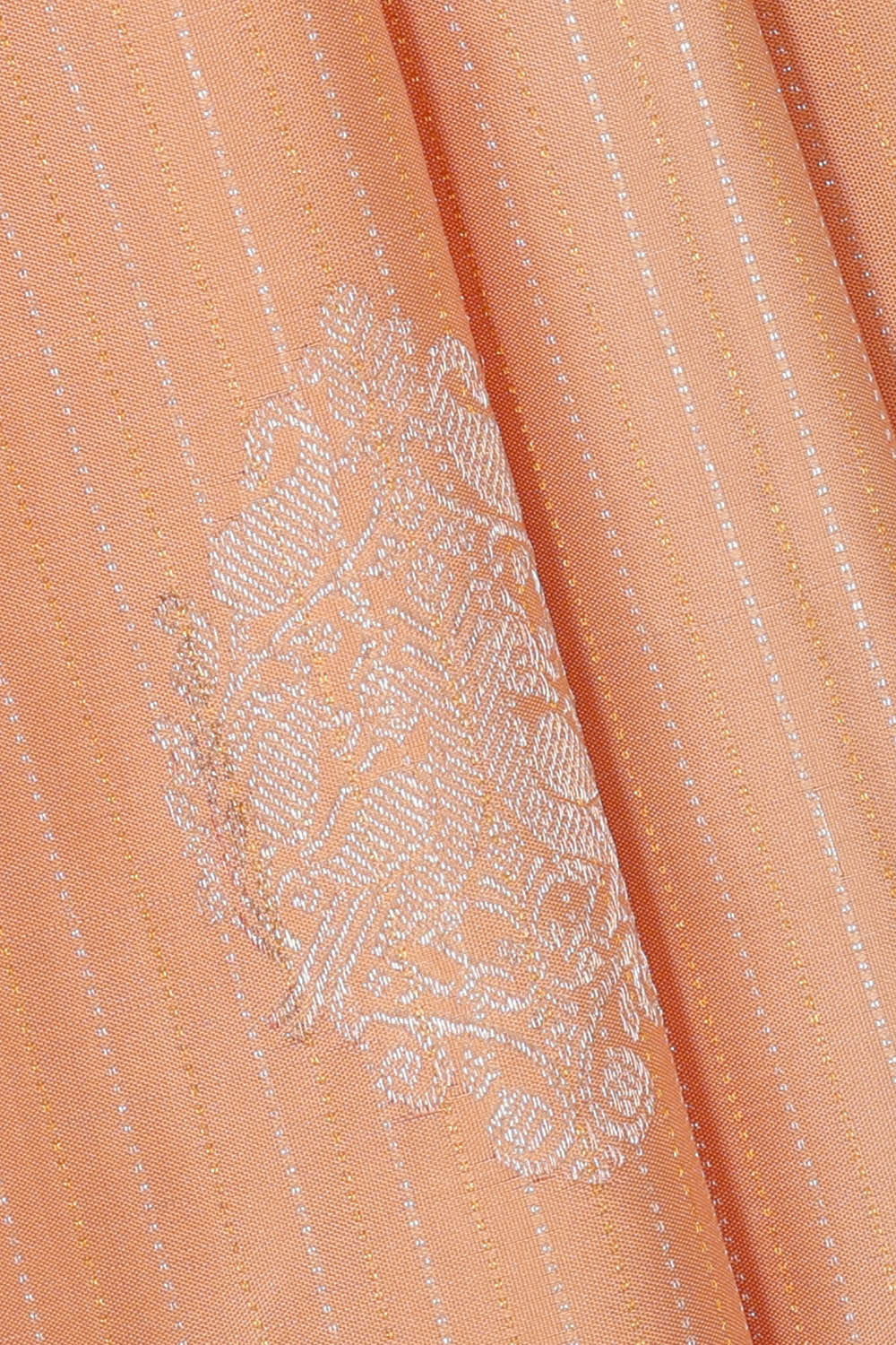 Kanchipattu Light Peach Brocade Saree