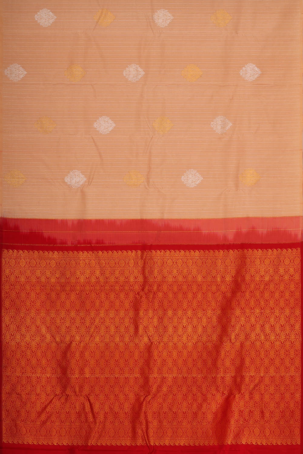 Kanchipattu Light Peach Brocade Saree