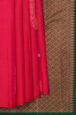 Image of Kanchipattu Red Brocade Saree