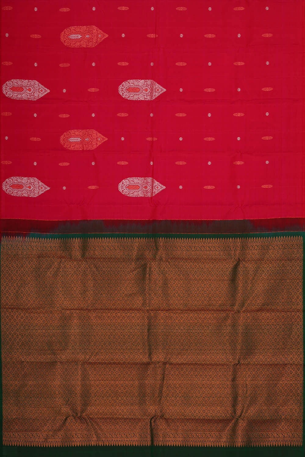 Kanchipattu Red Brocade Saree