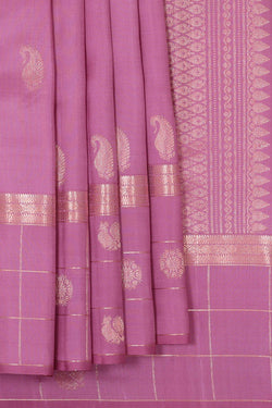 Image of Kanchipattu Onion Pink Brocade Saree