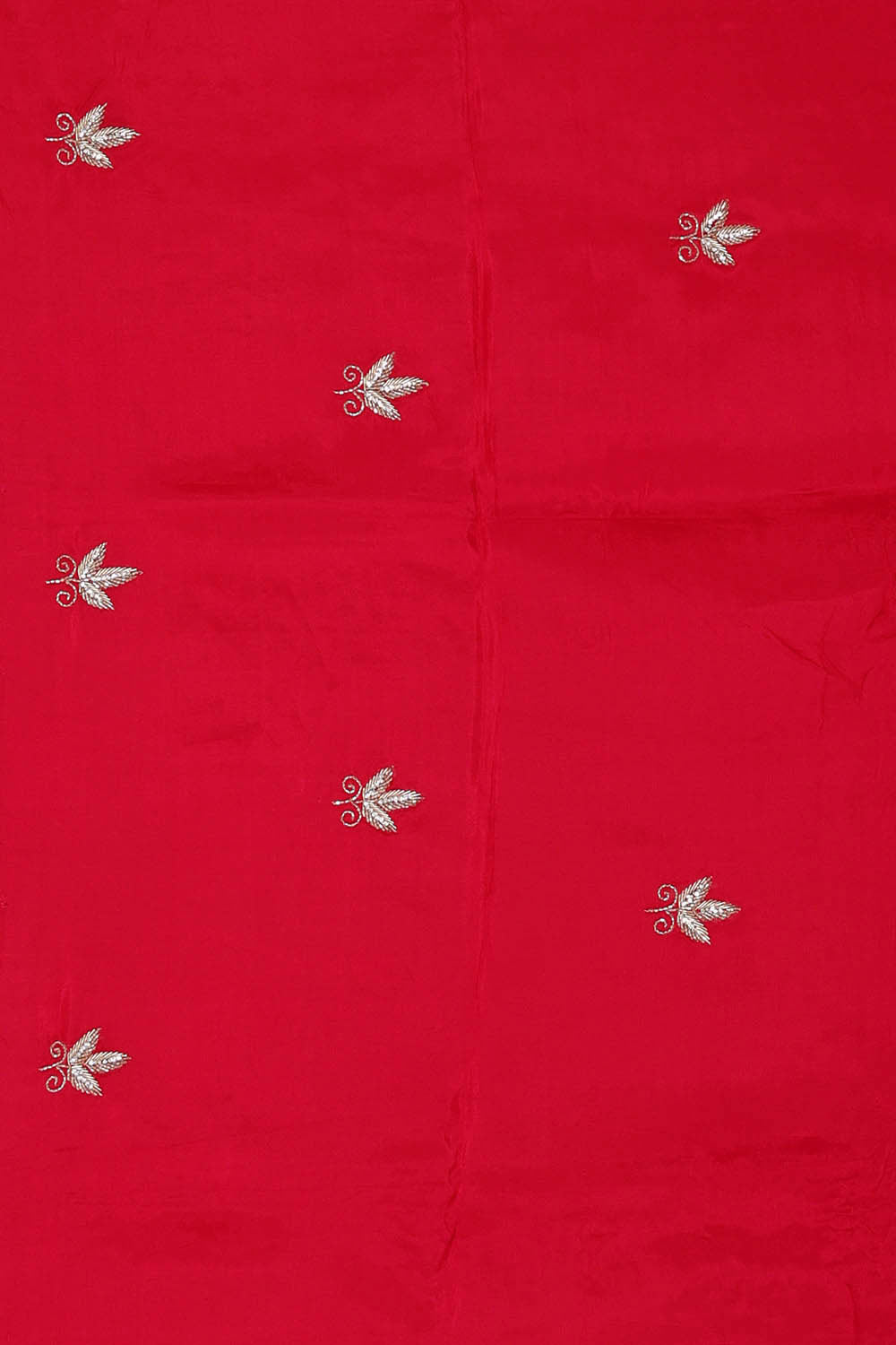 Image of Georgette Light Peach Embroidered Saree