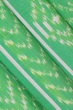 Image of Ikat Silk Green Saree