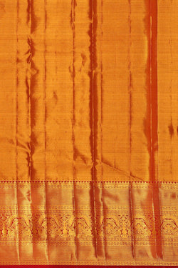 Image of Kanchipattu Red Tissue Brocade Saree