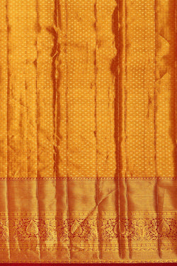 Image of Kanchipattu Red Tissue Brocade Saree